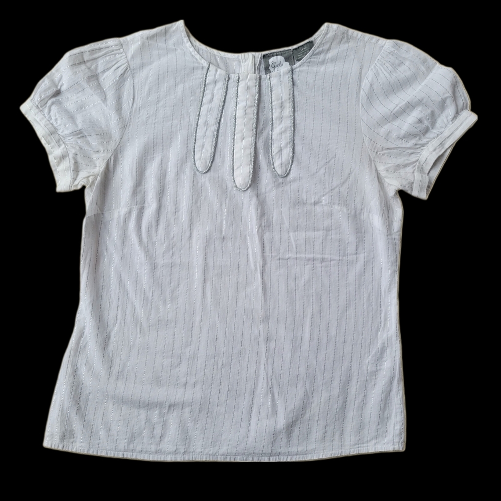 Anthropologie "Girls from Savoy" Short-Sleeved Blouse